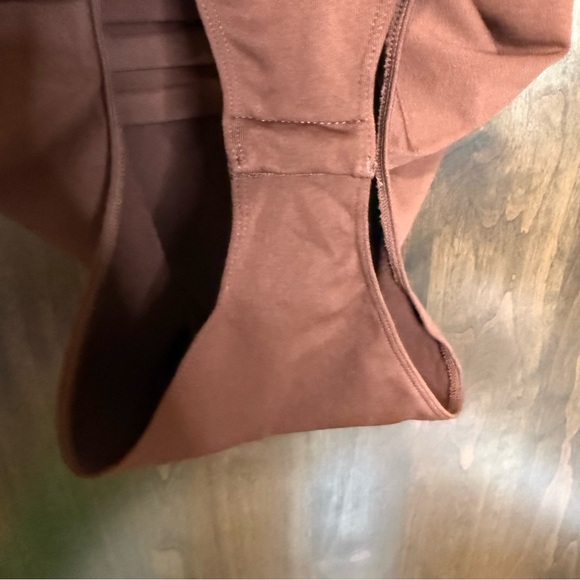 Chic Brown Bodysuit from A New Day women’s Size L square neck built in shelf bra - Picture 4 of 10